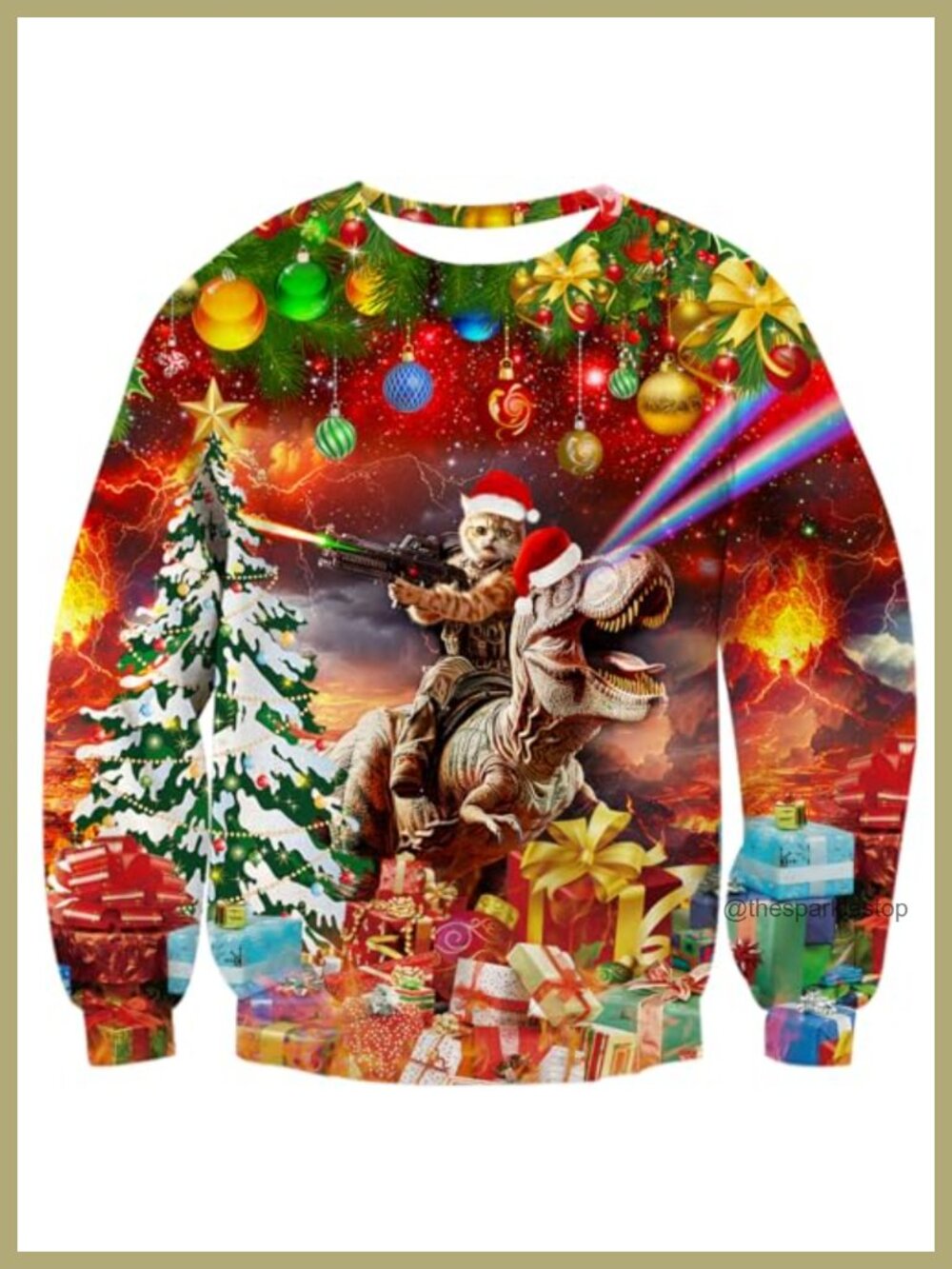 Ugly Christmas Sweatshirt Funny Pullover Long Sleeve Crew Neck Holiday Party